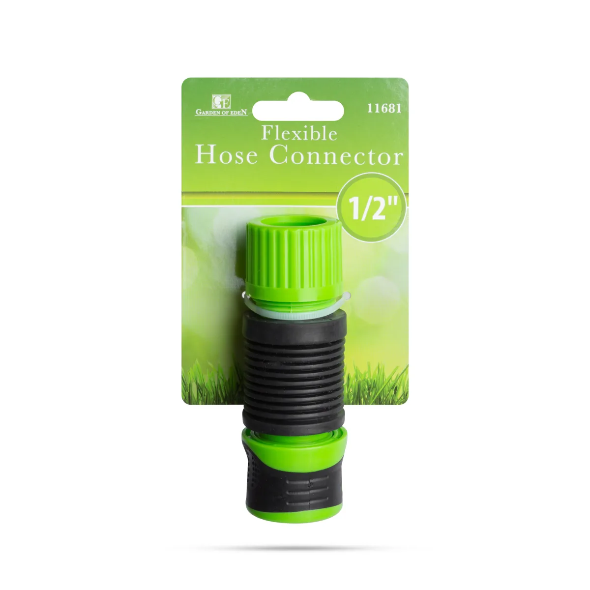 Cuplaj furtun flexibil 1/2, conector rapid autostop, adaptor irigare, plastic, verde negru - imagine 2