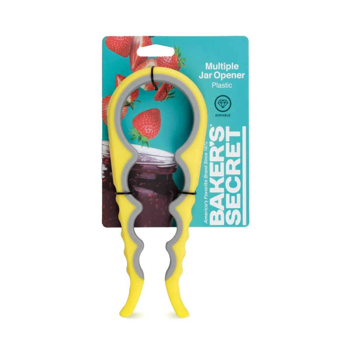 Deschizator capace si borcane Baker's Secret 23 cm, universal cu prindere multipla si design antialunecare - imagine 4