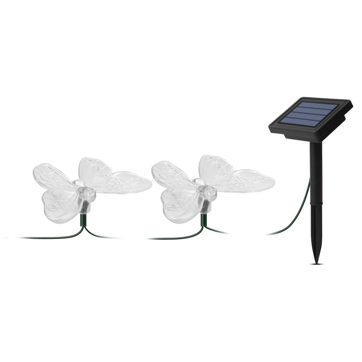 Sir luminos solar fluturi 2 m, 10 LED color, iluminat decorativ gradina, exterior IP44 - imagine 2
