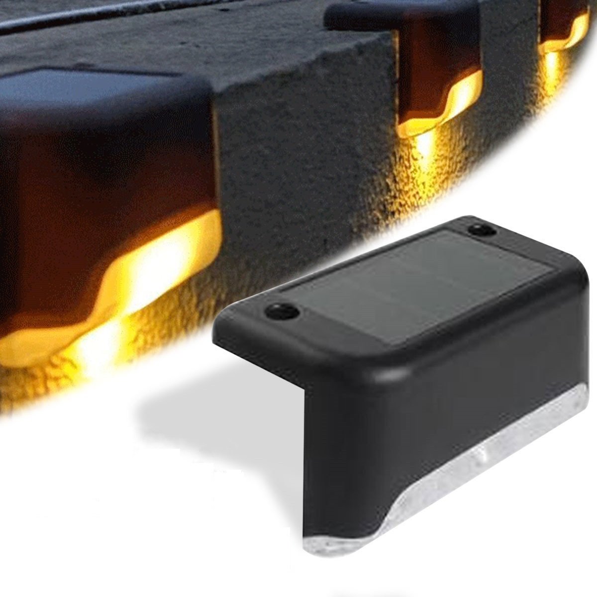 set 4 x lampa solara estetica exterioara pentru gard sau scari 5 Set 4 x Lampa Solara estetica exterioara pentru GARD sau SCARI - imagine 5