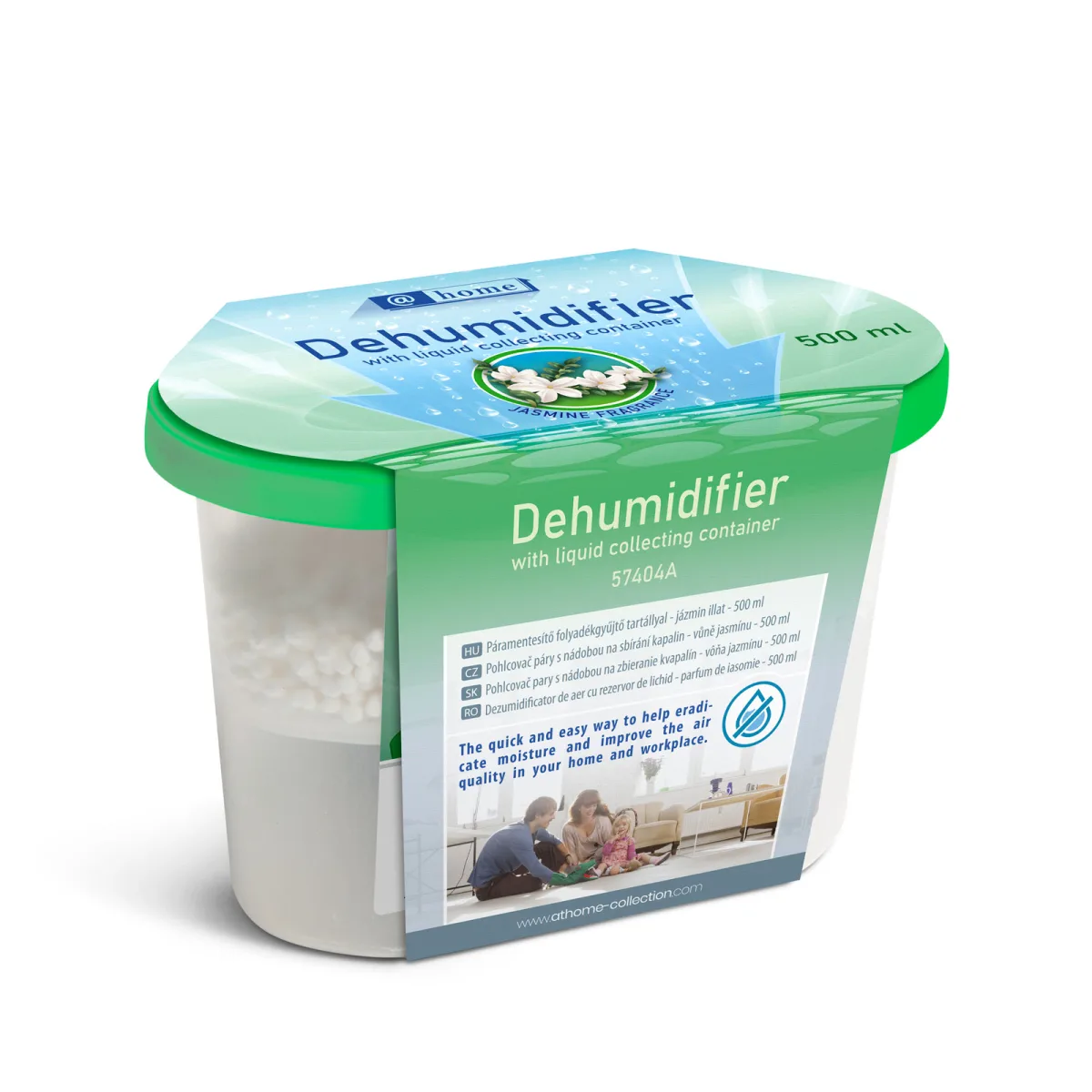 Dezumidificator aer 500 ml cu rezervor, parfum iasomnie, anti mucegai, anti condens