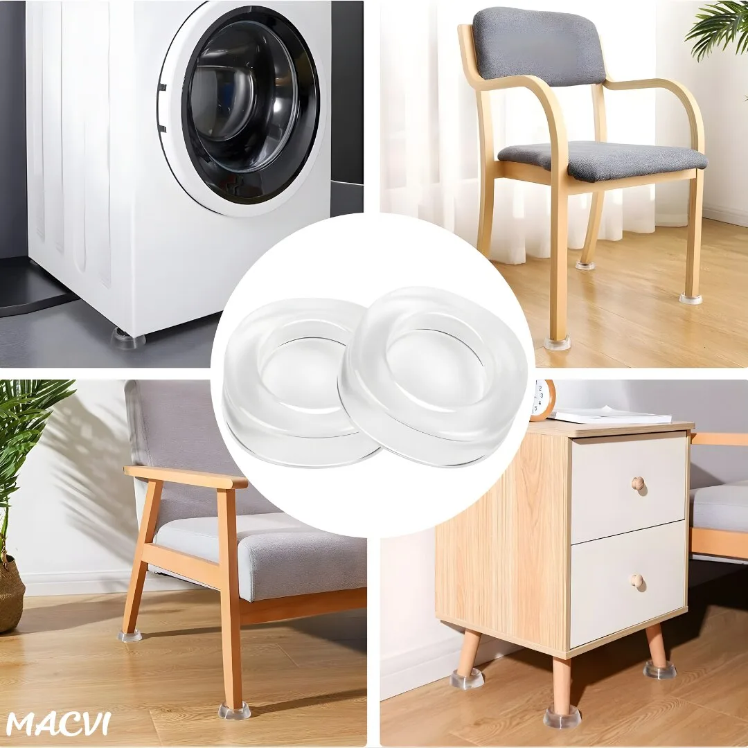 Suporturi Antisoc si Antiderapante Macvi® pentru Picioarele Masinii de Spalat , Stabilitate si Protectie - imagine 2