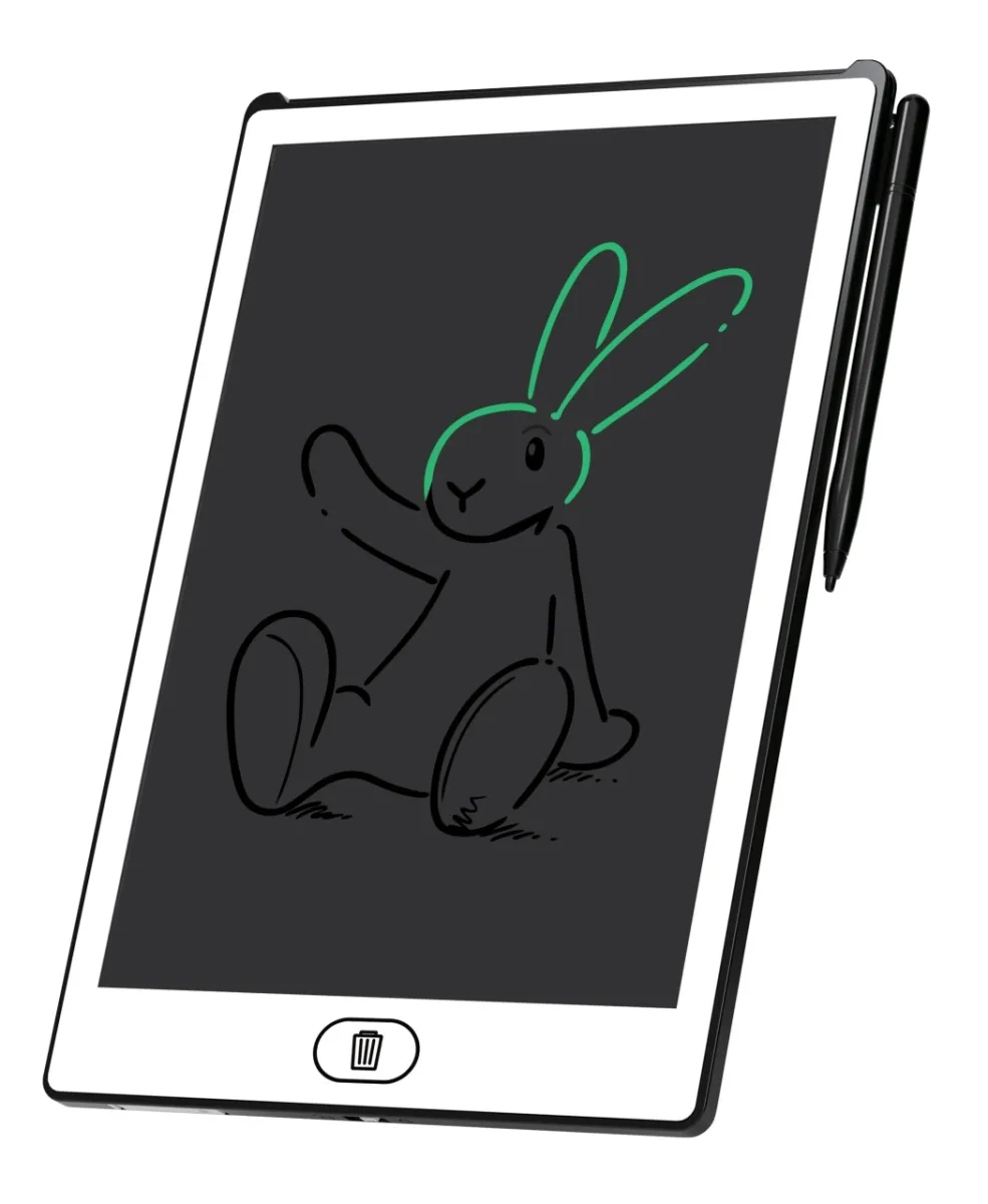 Tableta de desen pentru copii GoGEN BOB si BOBEK, ecran LCD 11" (28 cm), baterie CR2025 inclusa , subtire si usoara,alb
