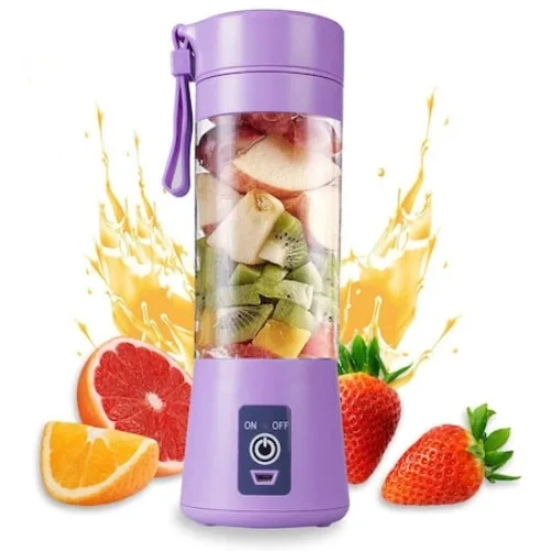 Mini Blender Electric Macvi® ,75 W,1x USB, 380 ml, Mov
