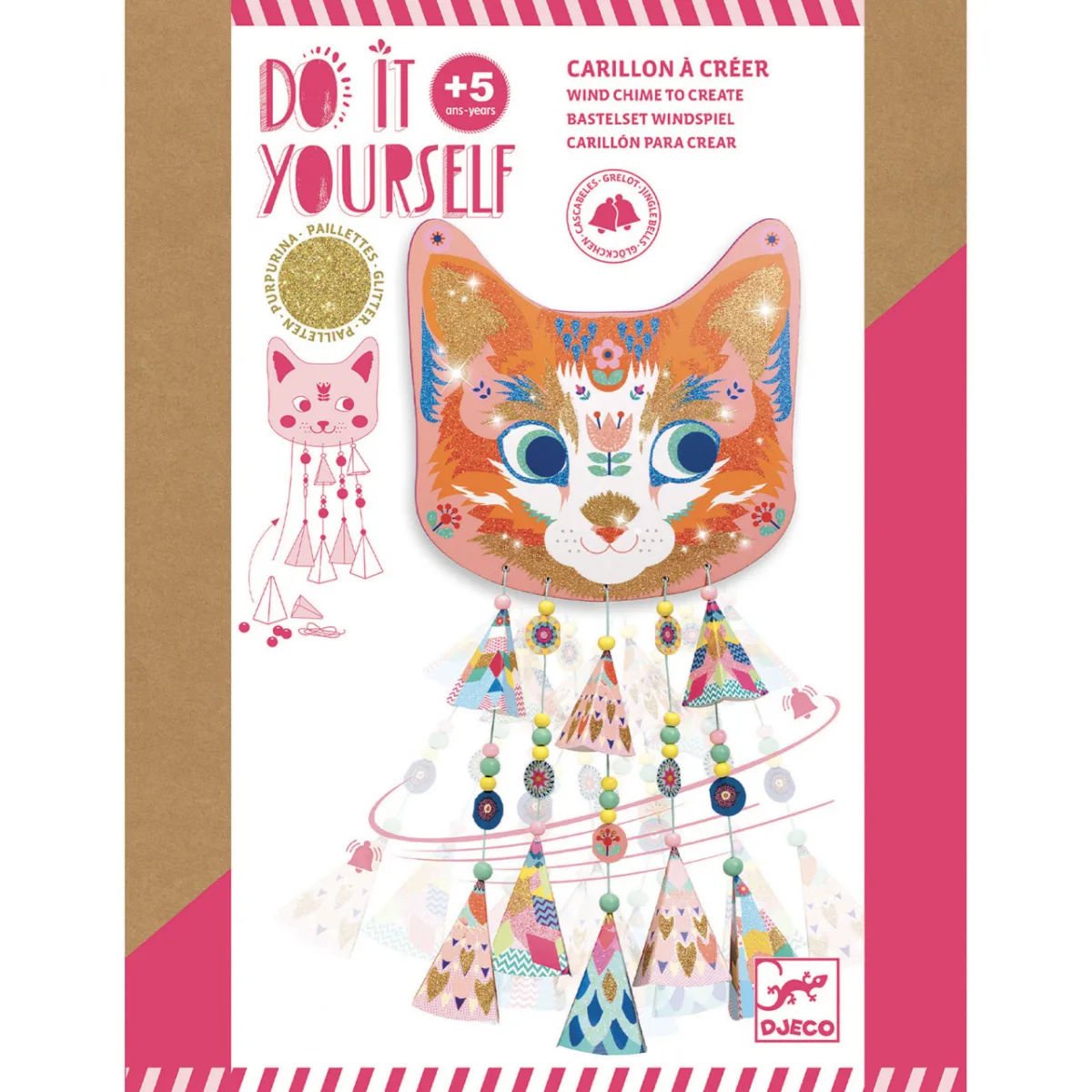 Joc creativ DIY Decoratie mobila pisicuta, Djeco - imagine 2