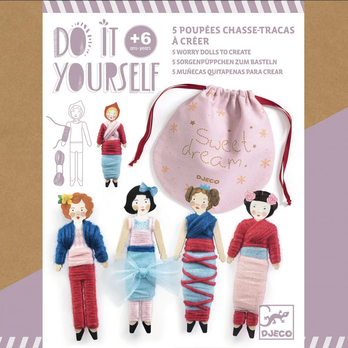 Joc creativ DIY Papusi pentru vise senine, Djeco - imagine 2