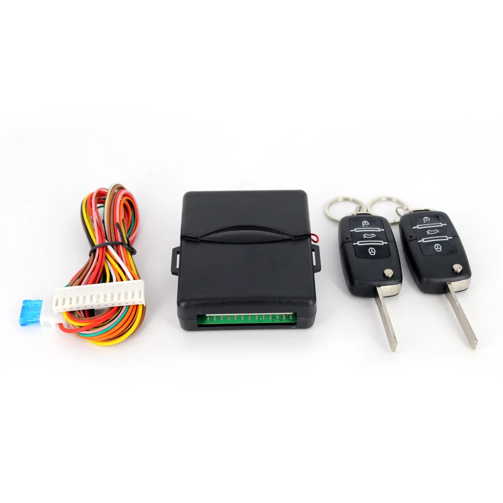 Kit inchidere centralizata auto cu telecomanda, 12V, 2 chei tip briceag, control la distanta