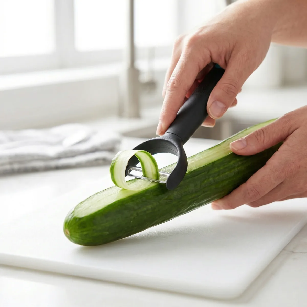 Curatator legume fructe Baker's Secret inox negru 18 x 6.5 x 2.2 cm, tip Y ergonomic pentru decojire usoara - imagine 2