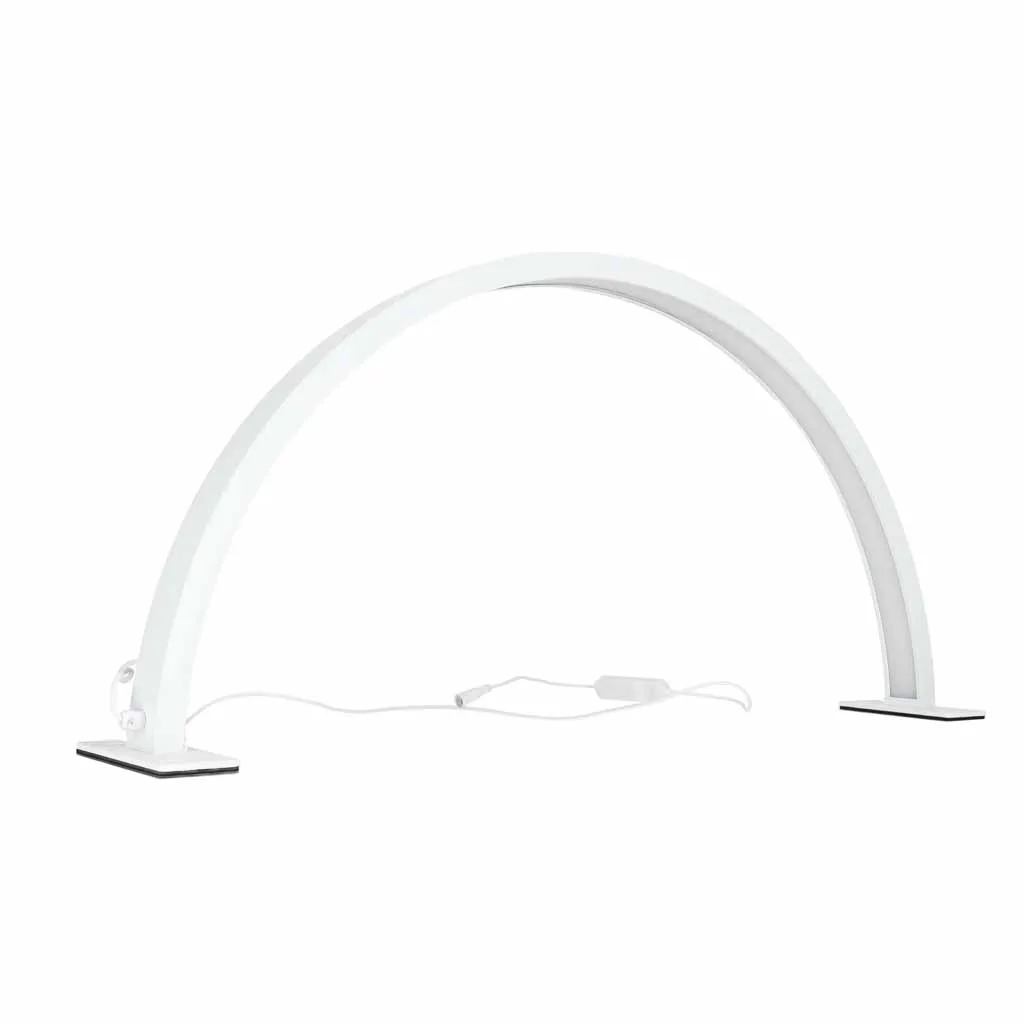 Lampa de birou pentru cosmetica sau manichiura, cu LED-uri, fara umbre, design curbat, culoare Alba, pentru saloane sau uz personal - imagine 3