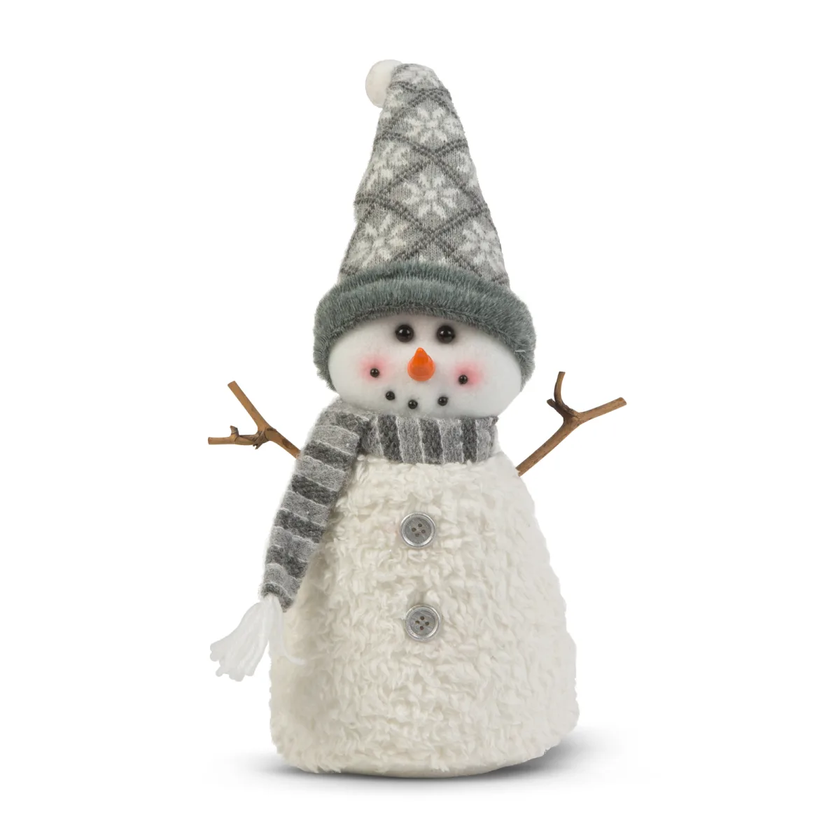 Decoratiune Craciun om de zapada 35 cm, figurina textila
