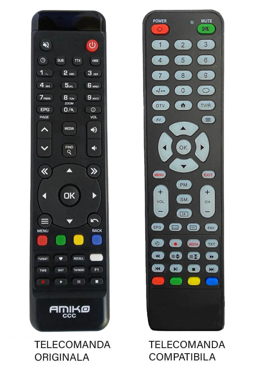 Telecomanda compatibila pentru receptor Amiko CCC