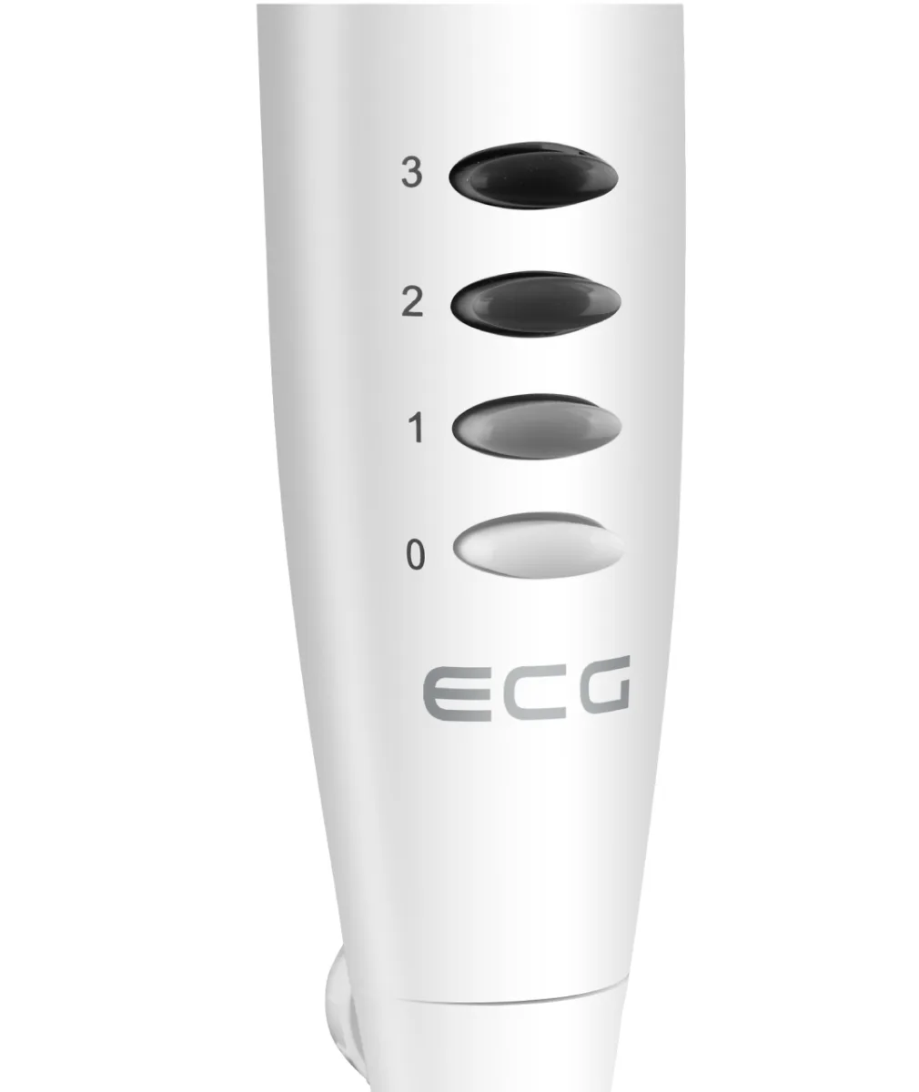 Ventilator cu picior ECG FS 40a RB White, 50 W, 3 viteze, oscilatie, silentios, alb - imagine 2