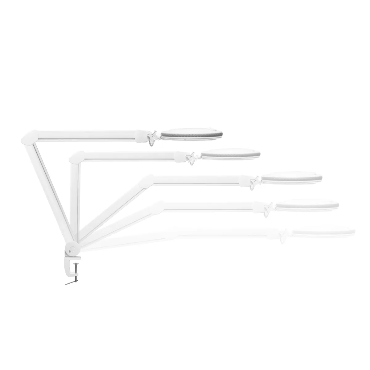 Lampa LED cu lupa 5 inch (130 mm), 3 dioptrii, 45 LED, 800 lumeni, cu prindere pe masa - imagine 8