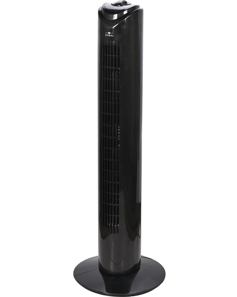 Ventilator turn LENTZ, 45W, 81cm, 3 viteze, oscilatie, negru