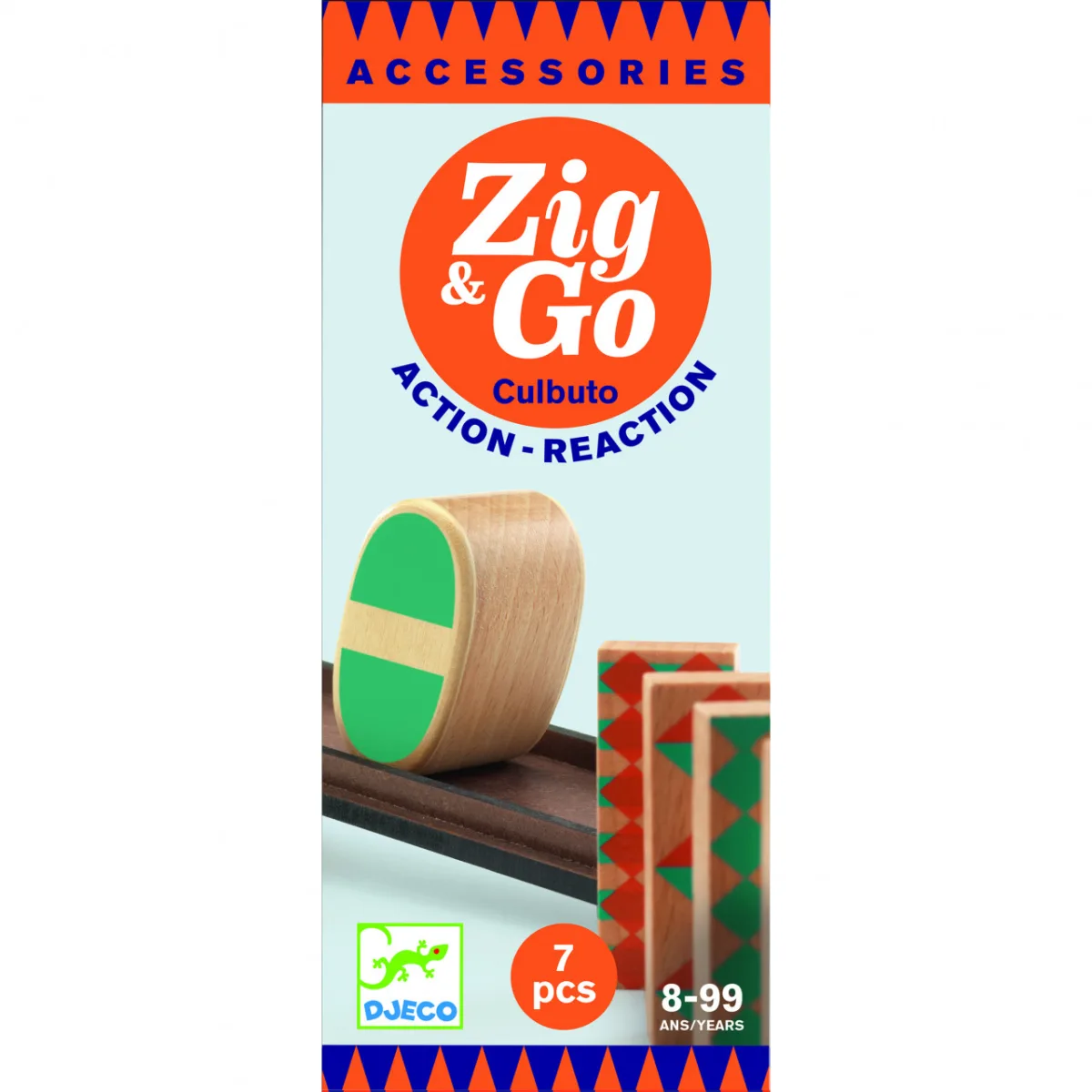 Set de constructie trasee Zig & Go Cultubo 7 piese, Djeco - imagine 2