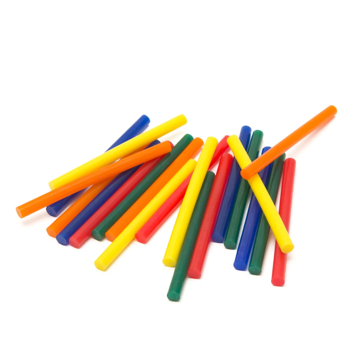 Lipici stick 7 mm colorat pentru pistol de lipit, plastic/hartie/lemn, 100 mm, 20 buc/pachet