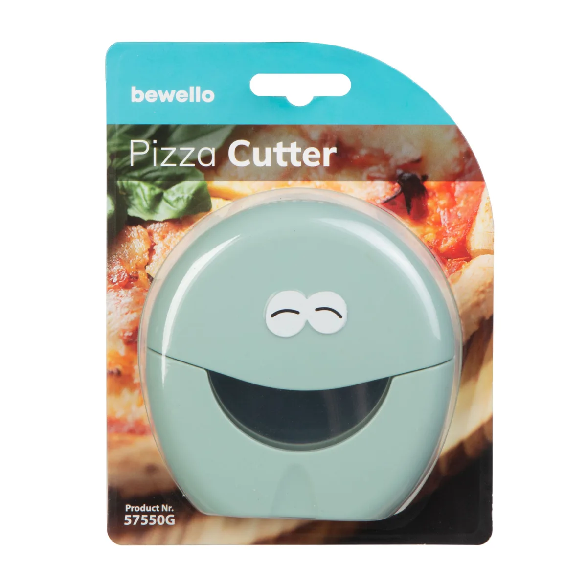 Cutter pizza inox, lama rotunda, 10 cm, maner ergonomic, taiere precisa, cu protectie