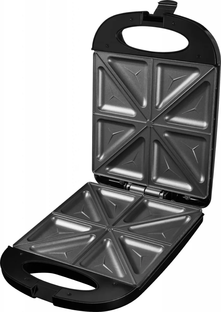 Sandwich maker XXL ECG S 4232 Family Black, 1200 W, 8 sandvisuri triunghiulare simultan - imagine 3