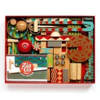 Set de constructie trasee Zig & Go Big Boom 48 piese, Djeco - imagine 3