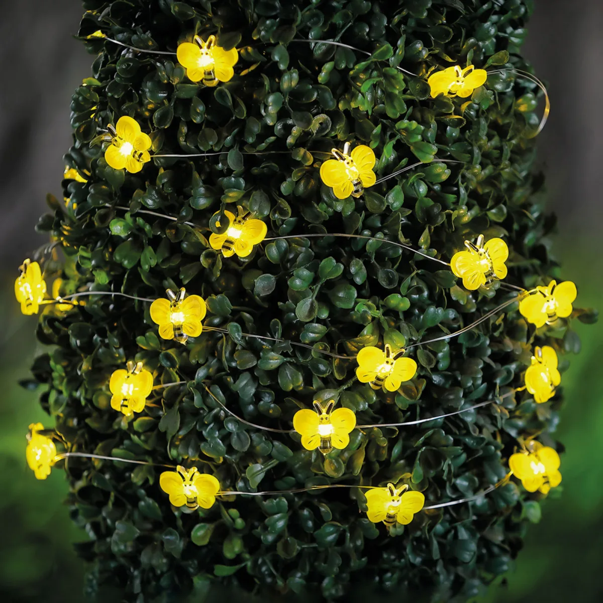Instalatie solara LED albine 2.4 m, 25 LED alb cald, ghirlanda luminoasa gradina exterior IP44