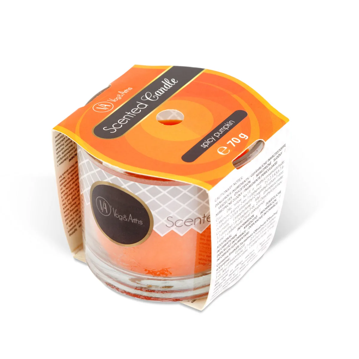 Lumanare parfumata, Spicy Pumpkin, 70 g, aroma dovleac si condimente, ceara aromata - imagine 3