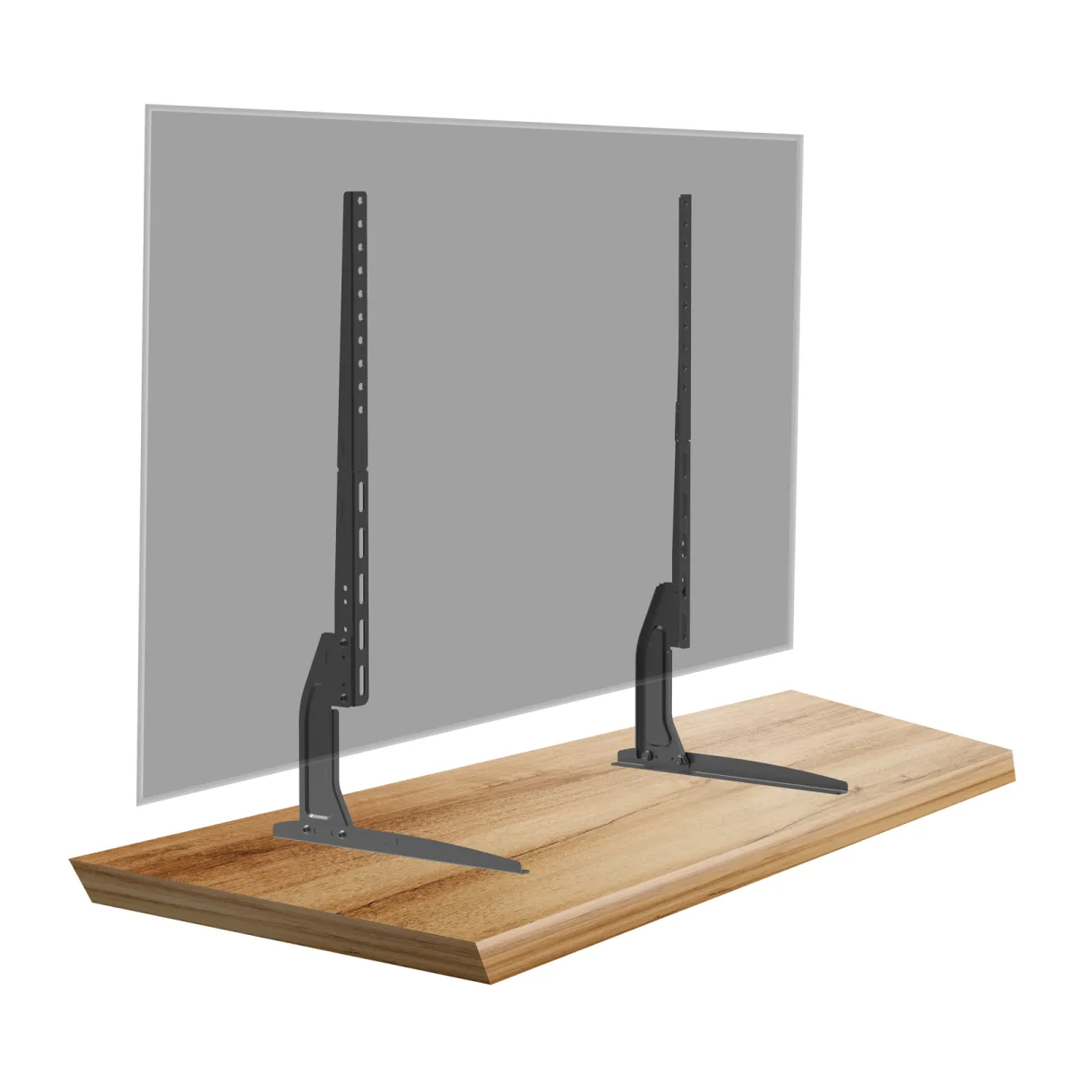 Suport TV universal VESA, 40-80 inch, max 50kg, reglabil, metal, baza stabila, negru - imagine 2