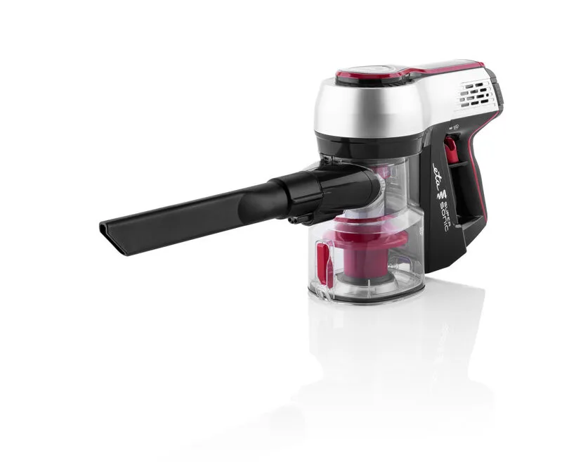 Aspirator vertical 2 in 1 fara fir ETA Elastic 2231, Li-ion 21.6 V, 0.45 l, tub flexibil, negru cu rosu - imagine 10