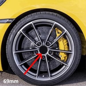 Set 4 capace centrale pentru jante aliaj, diametru 69 mm, culoare negru