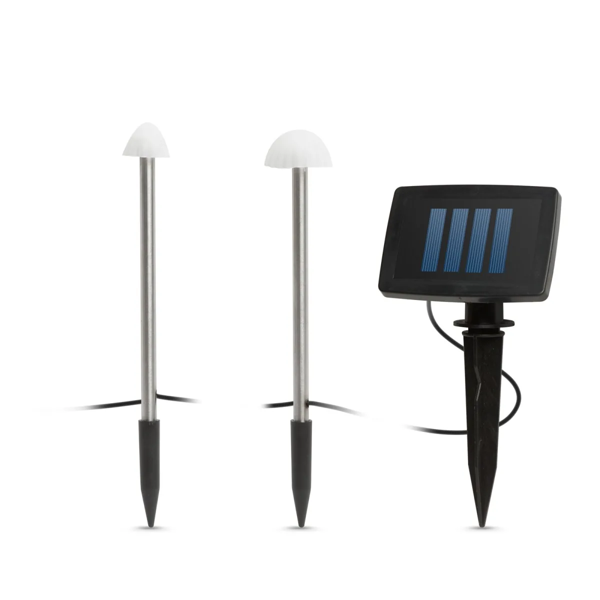 Lampa solara gradina, 12 mini ciuperci LED alb cald, ghirlanda 4 m, iluminat decorativ exterior IP44