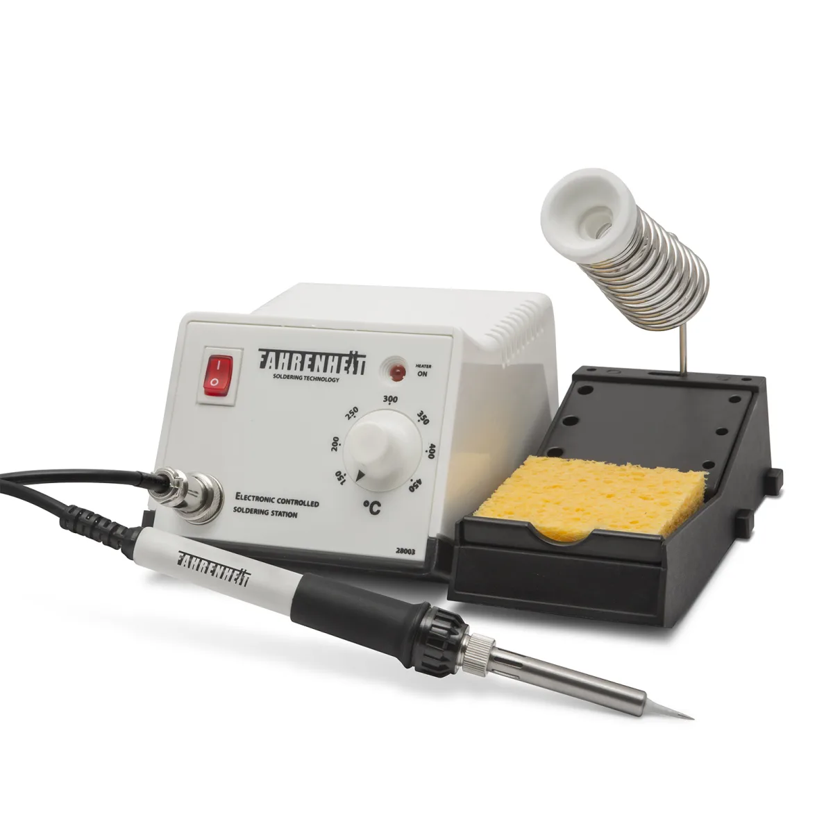 Statie lipit analogica 48W, reglaj temperatura 150-450C, fier lipit 24V, suport si burete