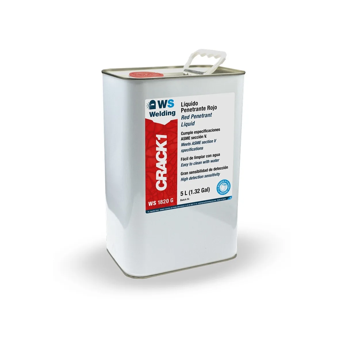 Penetrant rosu WS 1820 G Crack 1, bidon 5 L