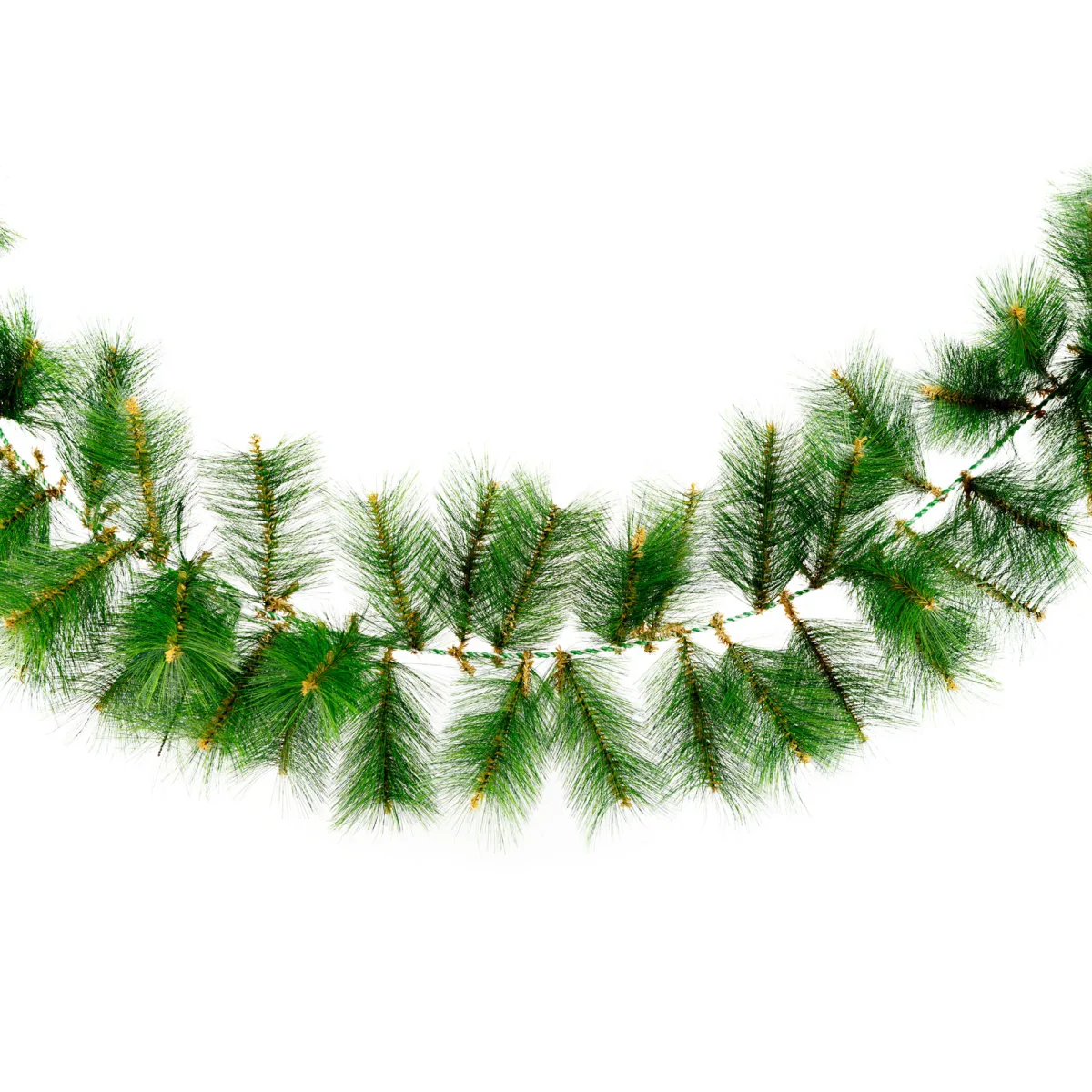 Ghirlanda de pin, verde, 270 cm, PET, densa si durabila, pentru usi/ balustrade/ semineu - imagine 2