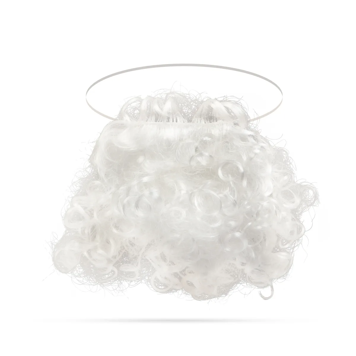 Barba Mos Craciun alba, 33 cm, prindere elastica