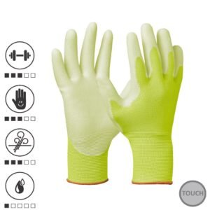 Gebol 709243S, Manusi de protectie Micro Flex, din poliester, acoperire din poliuretan, uz profesional, marimea 9/L