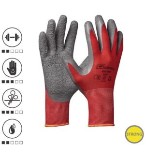 Gebol 709690, Manusi de protectie Eco Grip, din poliester, acoperire din latex cu textura striata, uz profesional, marimea 9/L