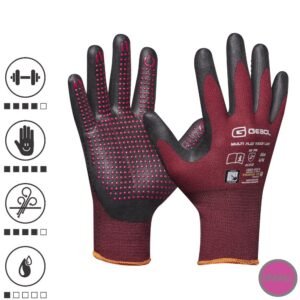 Gebol 709975_T, Manusi de protectie Multi Flex Touch Lady, din nylon, acoperire din spuma de nitril, uz profesional, marimea 7/S