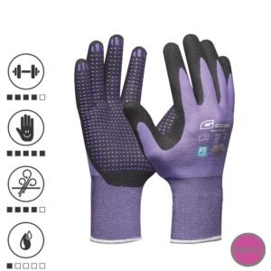 Gebol 709976, Manusi de protectie Multi Flex Lady, din nylon, acoperire din spuma de nitril, uz profesional, marimea 8/M