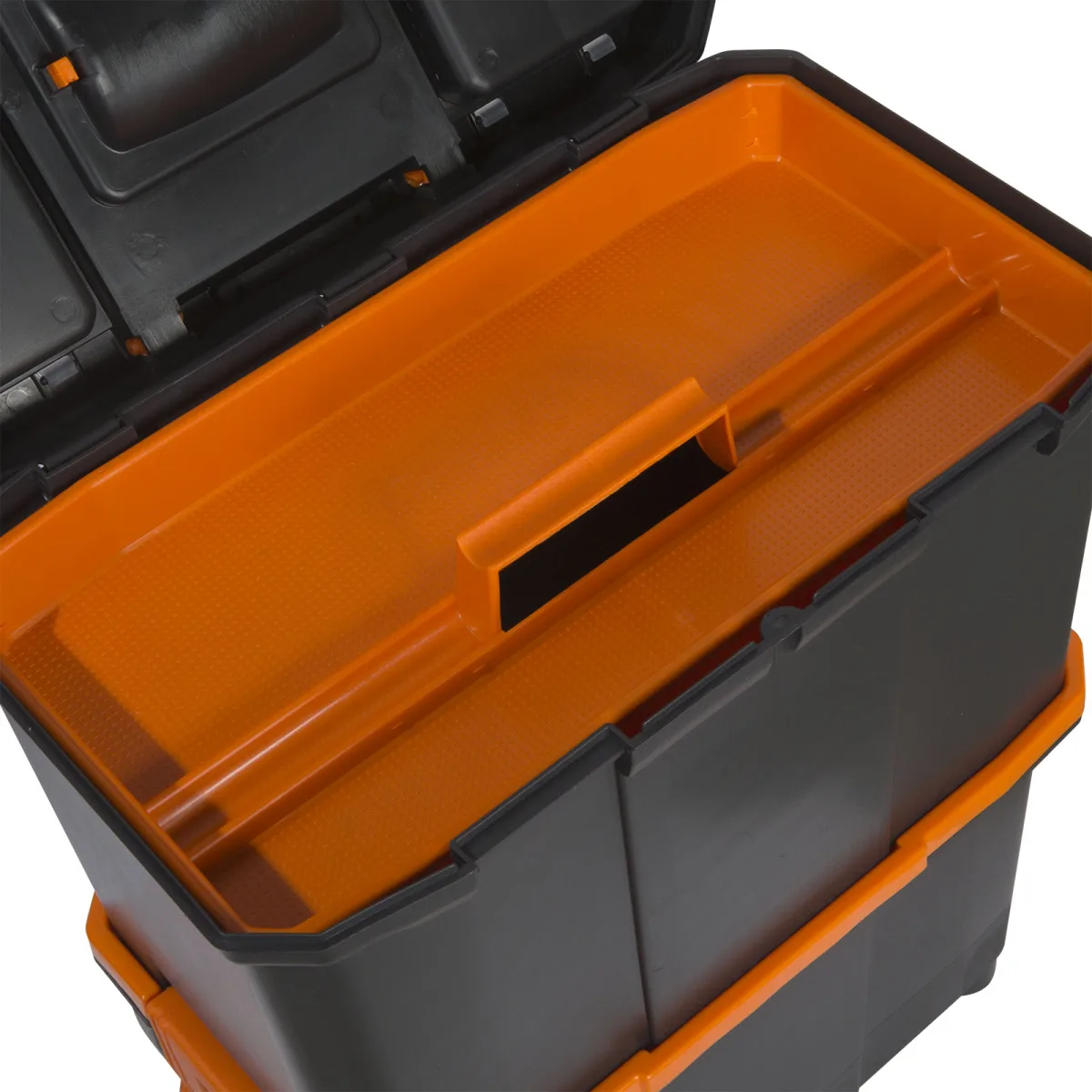 Cutie de scule din plastic cu roti si organizator, separabila in 2 parti, 18 inch - imagine 5