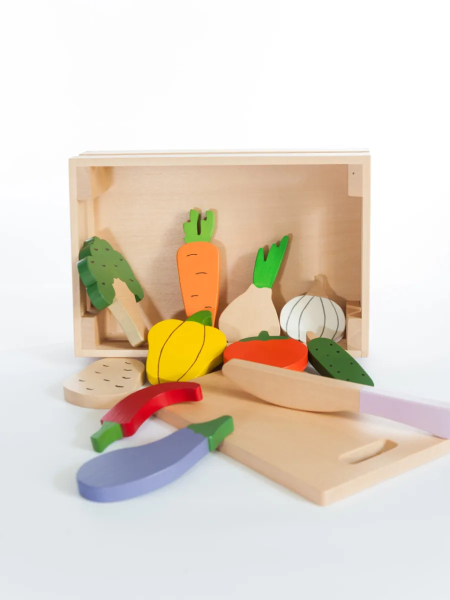 Ladita cu legume, jucarie handmade Marc toys - imagine 2