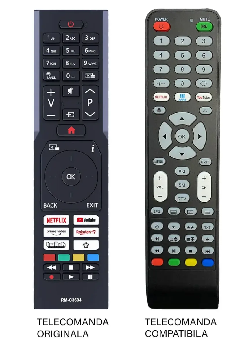 Telecomanda inlocuitoare compatibila TV JVC RM-C3604 ER 9461 (461)