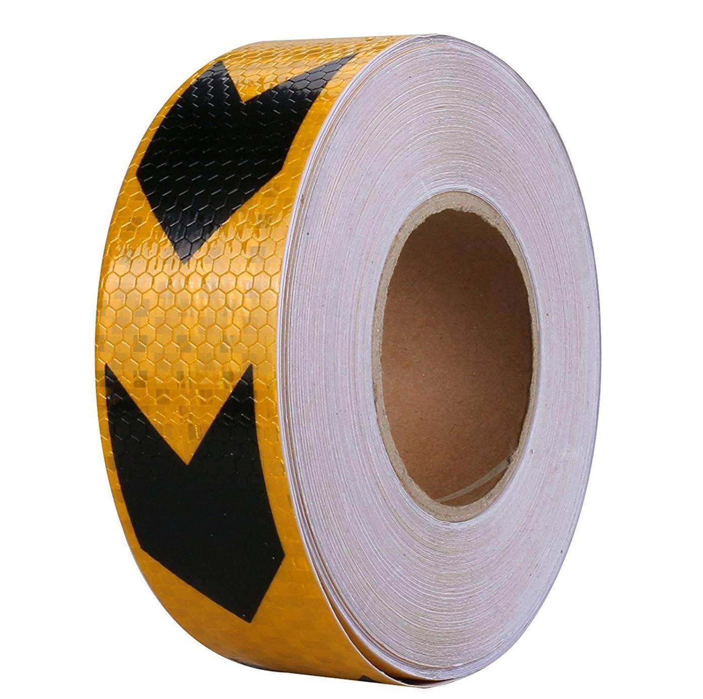 banda reflectorizanta adeziva tip fagure - sageata negru-galben (rola 5cm x 25m) 1 Banda reflectorizanta adeziva tip fagure - SAGEATA NEGRU-GALBEN (rola 5cm x 25m)