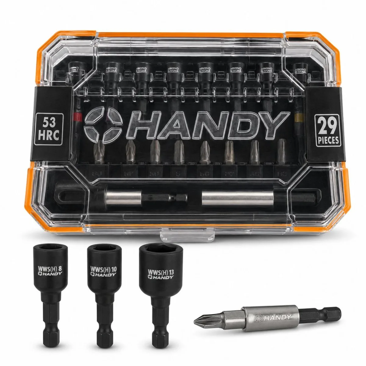 Set 29 piese biti si chei tubulare magnetice, Cr-V, 8 10 13 mm, cu cutie