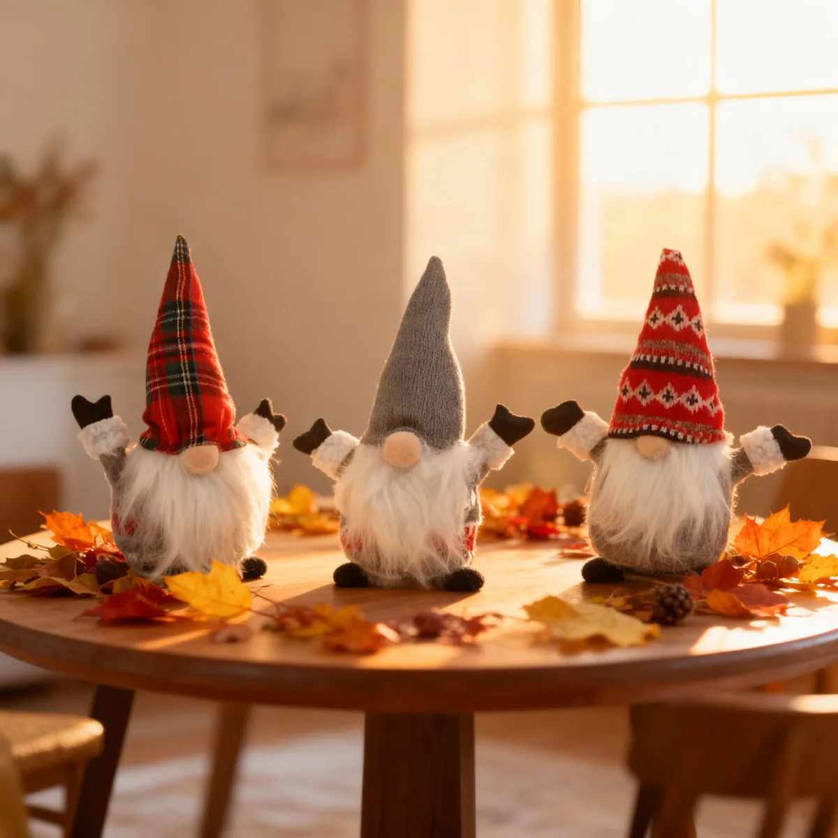 Decoratiune Craciun elf scandinav 25 cm, figurina textila, 3 modele pentru decor interior