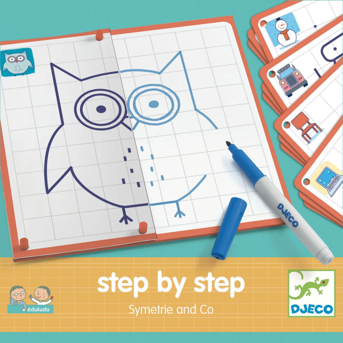 Joc Eduludo Deseneaza pas cu pas Simetrie, Djeco - imagine 2