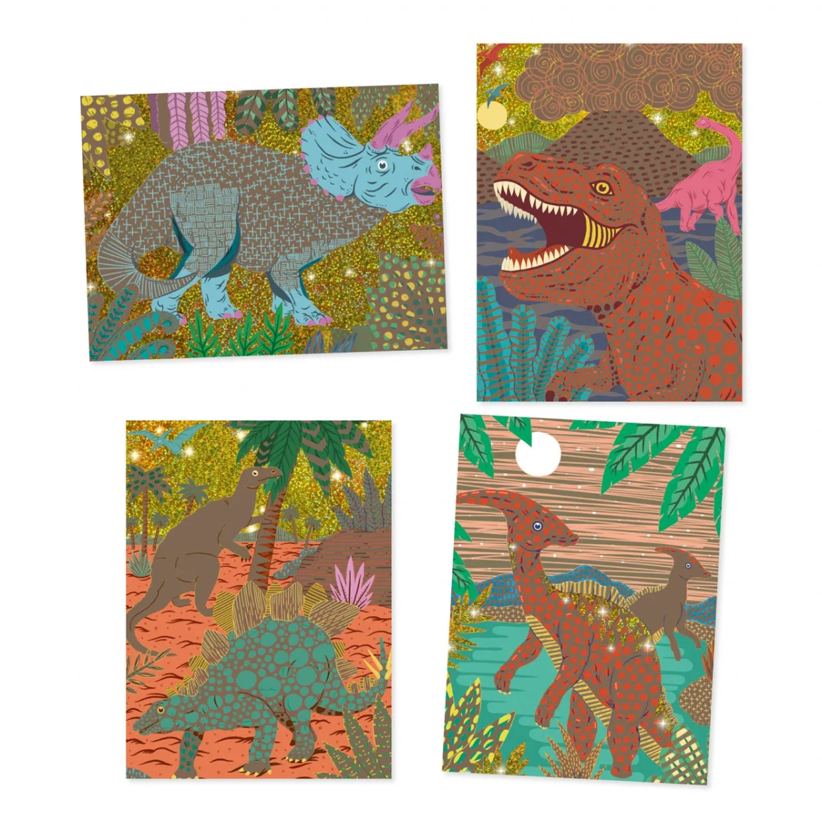 Joc creativ de razuit Dinozauri, Djeco - imagine 2