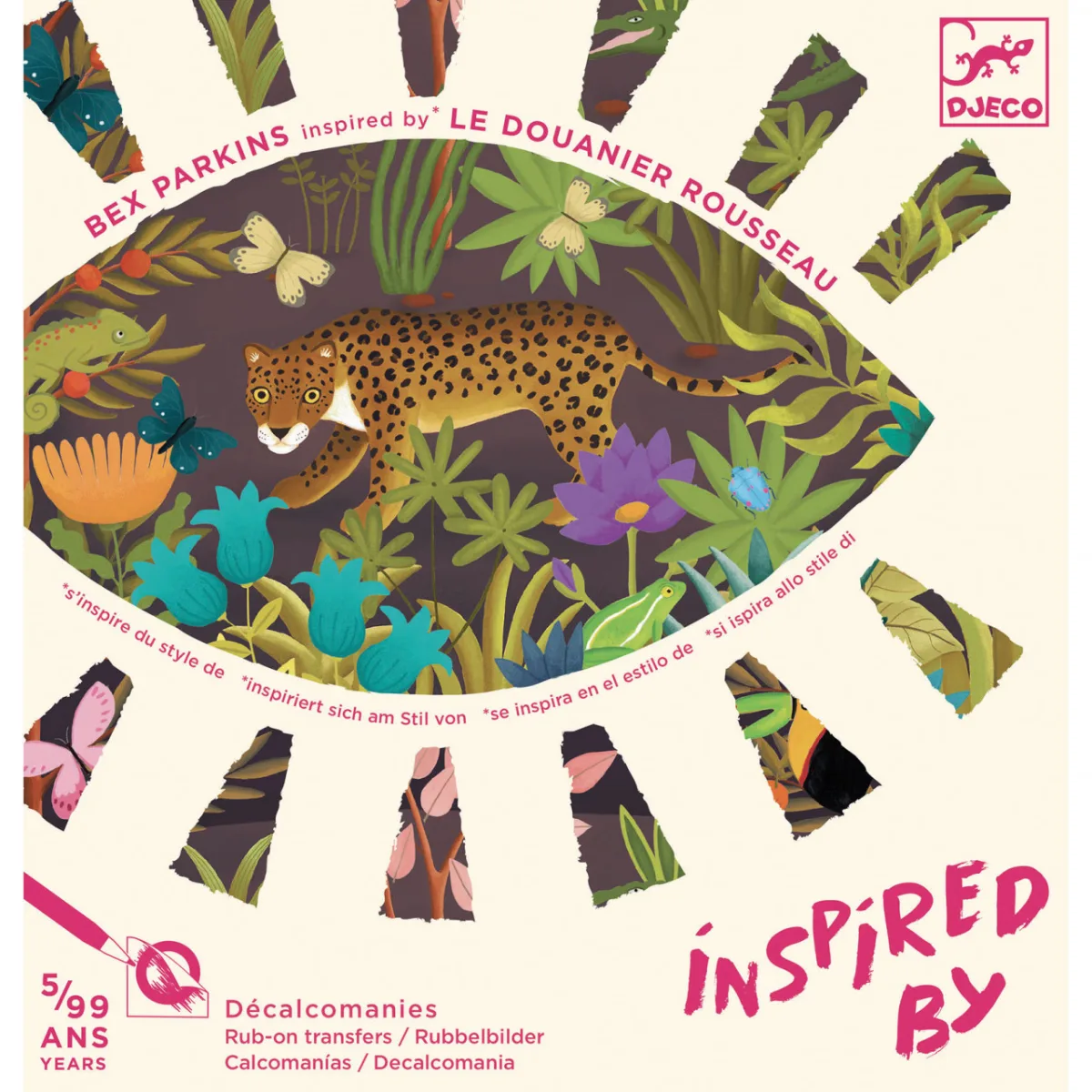 Atelier de transfer Arta naiva Inspired by Le Douanier Rousseau, Djeco - imagine 2