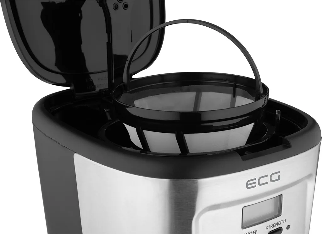 Cafetiera ECG KP 2125 Supreme, 900 W, 1.5 L, 12 cesti, LCD, bol din sticla - imagine 8