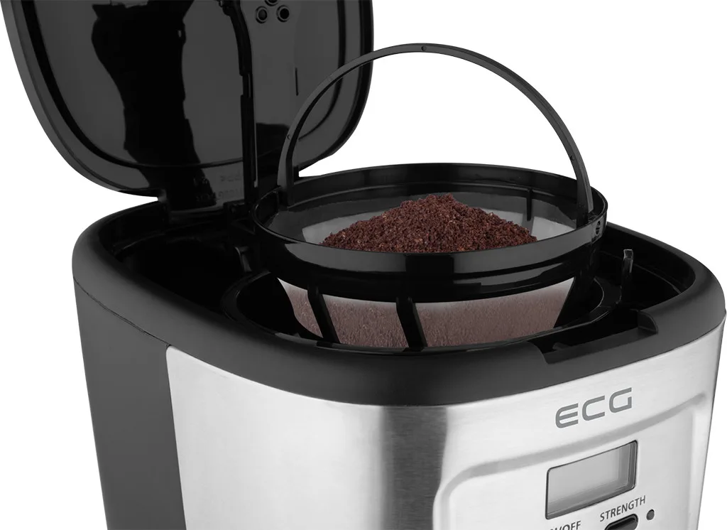 Cafetiera ECG KP 2125 Supreme, 900 W, 1.5 L, 12 cesti, LCD, bol din sticla - imagine 10