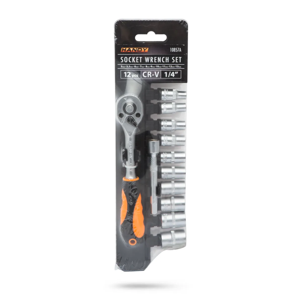 Set Chei Tubulare cu Clichet 1/4 inch, 5-13 mm, 12 Piese, Otel Crom-Vanadiu - imagine 5