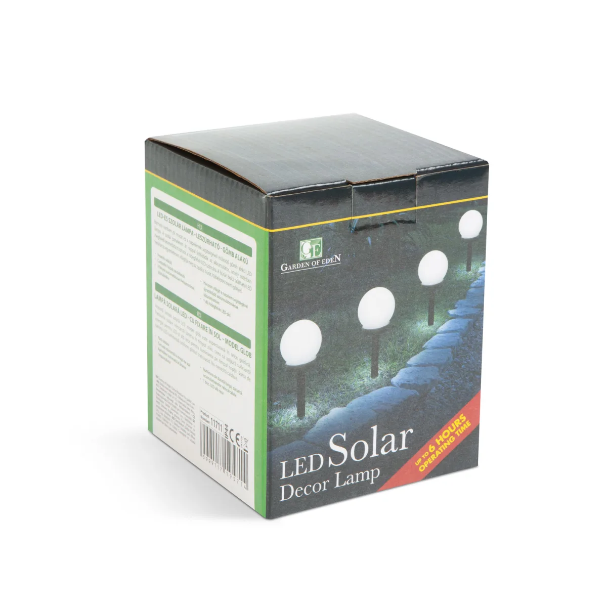 Lampa solara LED sferica cu tarus, Ø10 cm, iluminat gradina, alb rece, aprindere automata - imagine 2